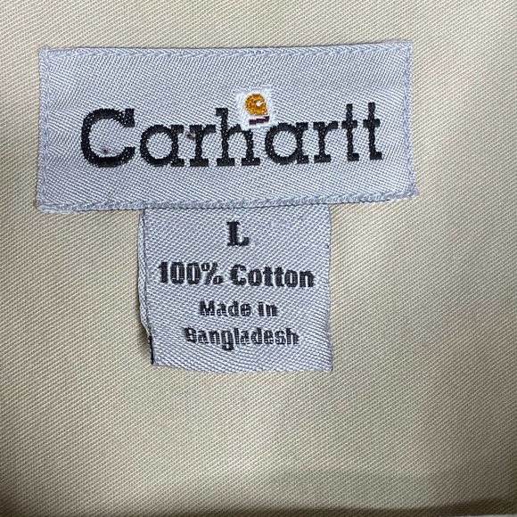 Men’s Carhartt Forced Relaxed Fit Short Sleeve Brown Shirt Large - Picture 2 of 5